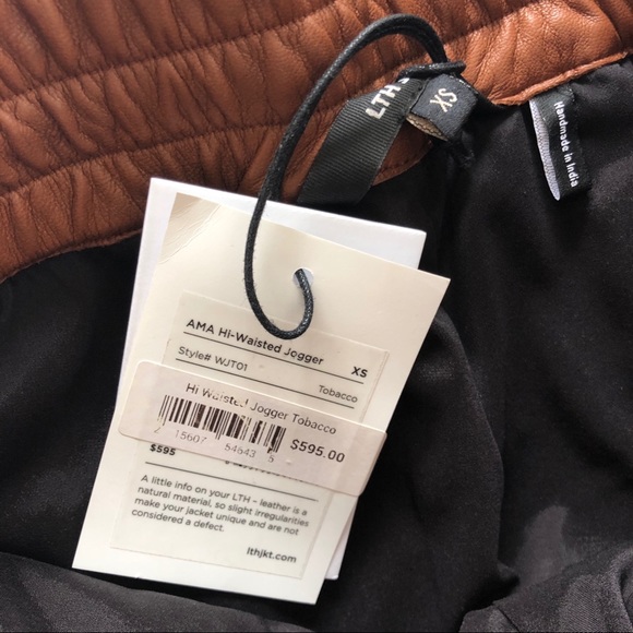 LTH JKT AMA SLIM FIT JOGGER - 100% soft lambskin - Picture 3 of 5